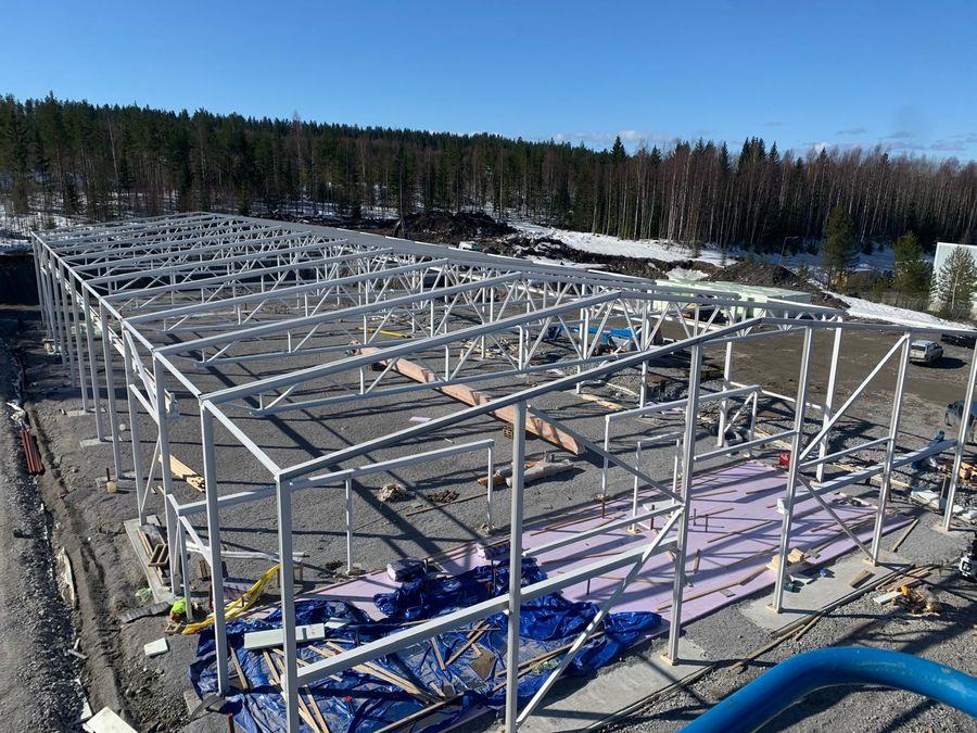 Takfagverk til et industribygg